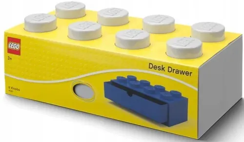 Pojemnik klocek z szufladą Lego Brick 8 Desk Drawer szary na Arena.pl