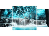 80X40CM ZEGAR WODOSPAD OBRAZ