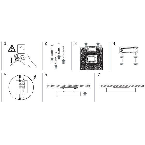 Kuchenny plafon Lid Square 10427 Nowodvorski LED 50W 3000K natynkowy czarny zdjęcie 3