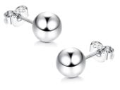 ELEGANCKIE SREBRNE KOLCZYKI WKRĘTKI DUŻE GŁADKIE KULE KULKI KULECZKI