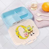 Uroczy kreskówkowy pojemnik na lunch dla dzieci SpongeBob, litera A-Z – HMBB1134