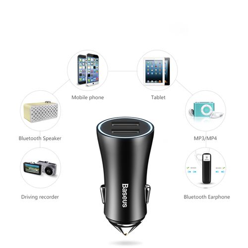 ŁADOWARKA SAMOCHODOWA BASEUS 4.8  2X USB na Arena.pl