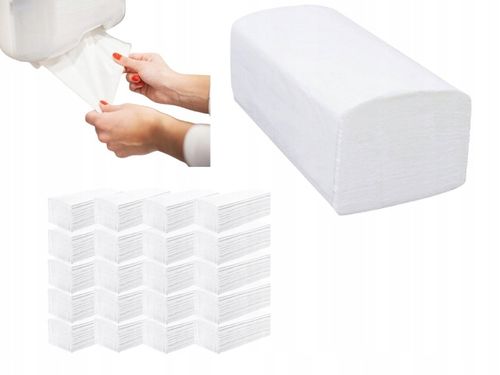 Ręczniki papierowe składane ręcznik ZZ celuloza białe 1w 20x200 - 4000 na Arena.pl