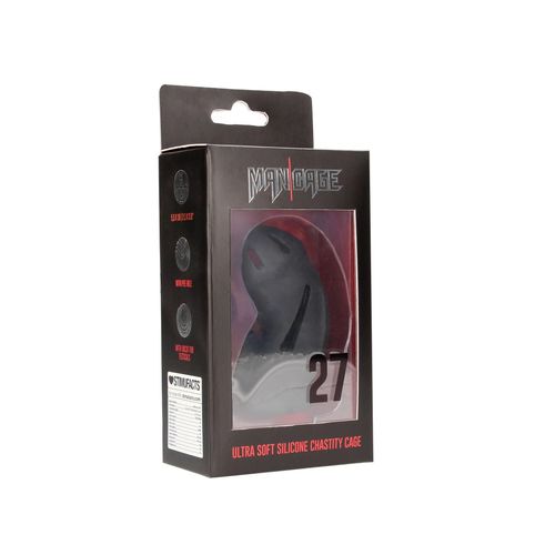 Model 27 - Ultra Soft Silicone Chastity Cage - Black na Arena.pl