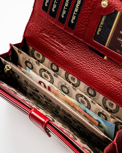 skórzany portfel na karty z ochroną rfid stop - peterson na Arena.pl