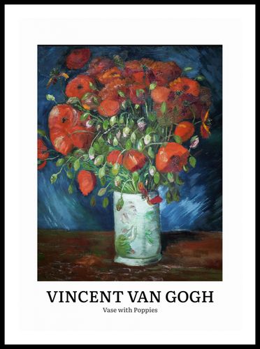 Plakat 50x70cm Design Vase with Poppies, Van Gogh Vintage do Salonu na Arena.pl