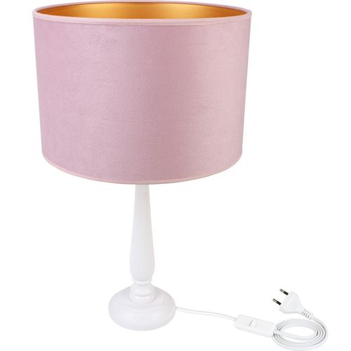 Lampa stołowa BERTA pudrowy róż na Arena.pl