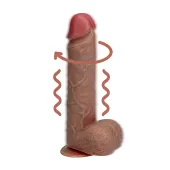 realrock tan 8" 20,5 cm model z systemem wibracji i przyssawką