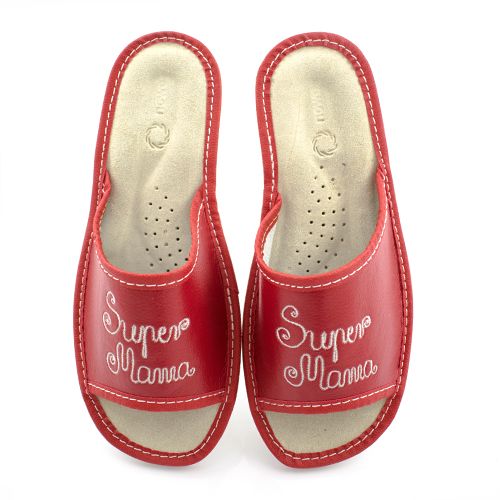 PREZENT! KLAPKI SUPER MAMA SKÓRA KAPCIE DLA MAMY ! na Arena.pl