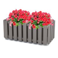 Doniczka skrzynka balkonowa 18x38x16,2 cm szary kamienny