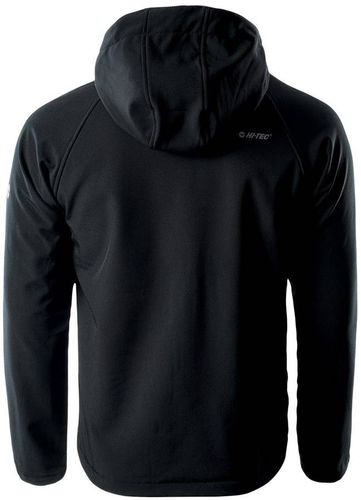 Kurtka Hi-TEC Męski SOFTSHELL NETI czarny z kapturem L na Arena.pl