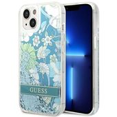 Guess GUHCP14SLFLSN iPhone 14 6,1" zielony/green hardcase Flower Liquid