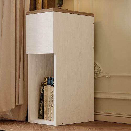 Szafka nocna wąska z szufladą stolik z półką nowoczesny loft sypialni 55 cm na Arena.pl