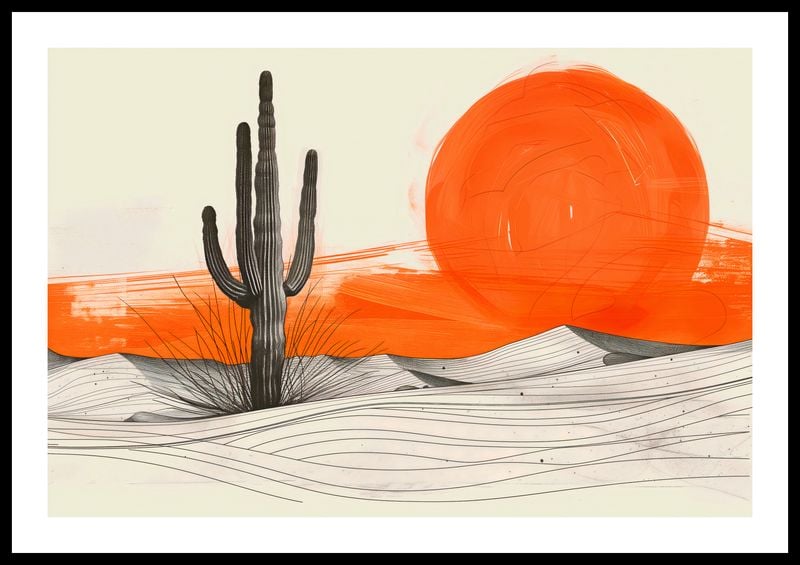 Plakat 60x40cm Kaktus Saguaro zdjęcie 3
