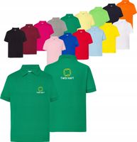 Koszulka polo dziecięca TWÓJ HAFT LOGO firmowa reklamowa 10 sztuk