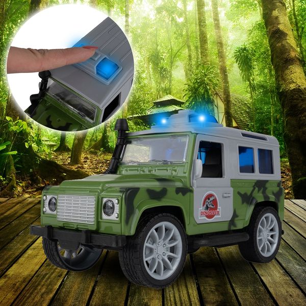 Auto z Napędem JEEP z Przyczepką i Dinozaurem zdjęcie 3