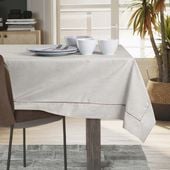 Obrus Plamoodporny VESTA Mankiet + Lamówka 140x220 kremowy AmeliaHome