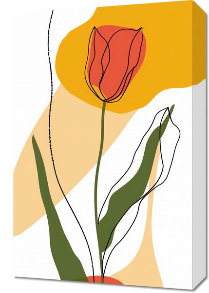 Obraz 40x60cm Przerysowany Tulipan zdjęcie 1