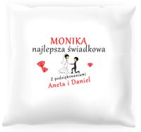 Poduszka personalizowana -  Podziękowania dla świadkowej #02