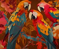 Plakat 60x50cm Kolorowe Ary