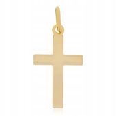 Złoty krzyżyk gładki zawieszka wisiorek złoto pr. 333