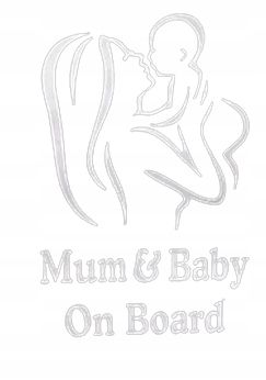 Wlepa Mama i Dziecko Nalepka na samochód Pojazd na Drogę Informacja Srebrna na Arena.pl