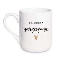 KUBEK "ZAJEBISTA NARZECZONA" Wzór - Elegant Coffee 330 ml
