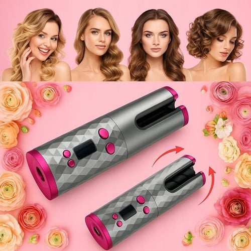 Bezprzewodowa lokówka automatyczna LCD fale loki obrotowa USB Do na Arena.pl