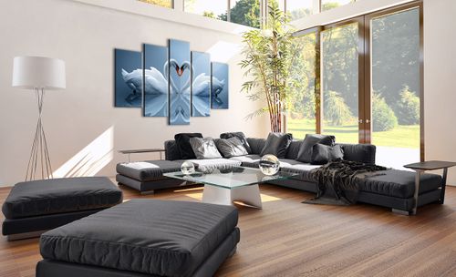 Obraz Na Płótnie - Łabędzie Serce  - 150X100 Cm - Ea150X100-3541 na Arena.pl