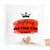 Poduszka Dla Instruktora Najlepszy Instruktor Z Nadrukiem Ze Zdjęciem