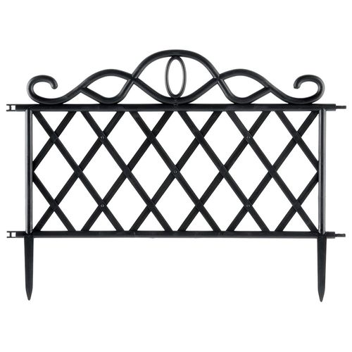 Płotek ogrodowy czarny 48x27 cm 8 szt. na Arena.pl