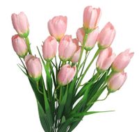 SZTUCZNE KWIATY BUKIET GAŁĄZKI KROKUSY W TRAWIE 44CM