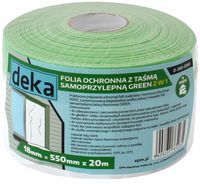 FOLIA OCHRONNA Z TAŚMĄ ZIELONĄ DO ZEWNĄTRZ  55CM*20M - D-300-0260