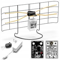Najmocniejsza Antena Pokojowa W1E MUX1238 z Białym Zasilaczem