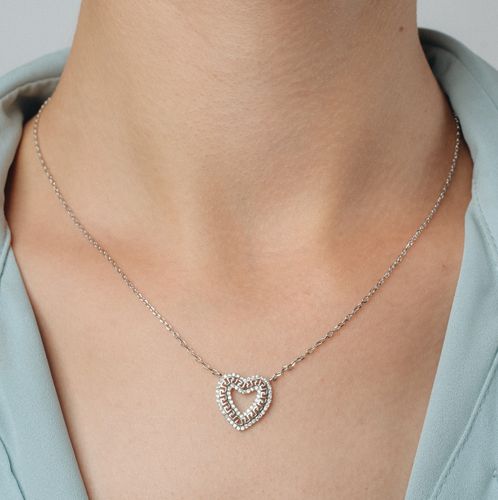 Naszyjnik srebrny "Heart" na Arena.pl
