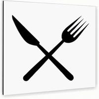 Tabliczka DIBOND JADALNIA STOŁÓWKA BIAŁA Tablica nierdzewna NADRUK UV