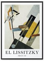 Plakat ramka plakaty El Lissitzky abstrakcja 40x50 cm w czarnej ramie