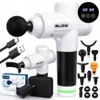 PISTOLET DO MASAŻU PLECÓW CIAŁA MASAŻER MASSAGE GUN ZESTAW PRO 10 KOŃCÓWEK
