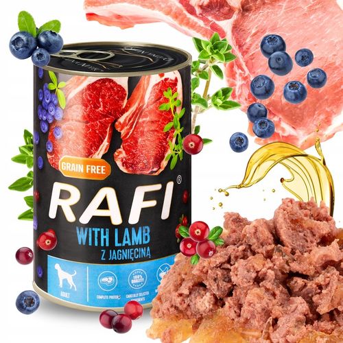 MOKRA KARMA DOLINA NOTECI RAFI ADULT BEZ ZBÓŻ PUSZKA MIX SMAKÓW 24 x 400G na Arena.pl