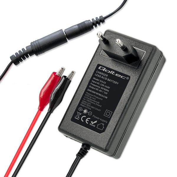 Qoltec Ładowarka AGM/GEL/STD 6/12V 1.5A LED Prostownik zdjęcie 9