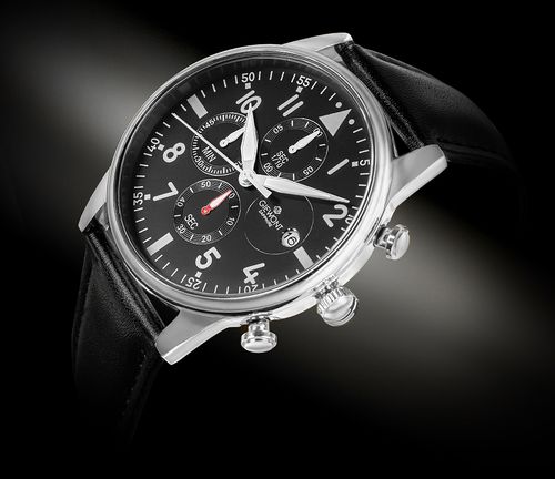 zegarek męski giewont chronograph sapphire czarno srebrny gw5630-a2 na Arena.pl