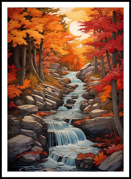 Plakat 64x90cm Jesienne Wodospady zdjęcie 3