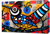 Obraz 70x50cm Ptak Na Wznak