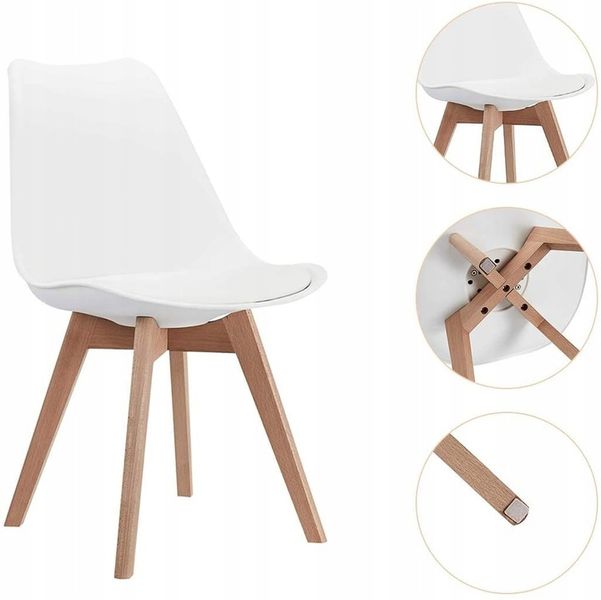 Krzesło Montivaro Białe zdjęcie 3