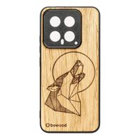 Drewniane Etui Bewood na Xiaomi 14 WILK DĄB