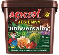 nawóz uniwersalny jesienny bez azotu mineralny granulat 5kg agrecol
