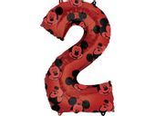 Balon foliowy "cyfra 2", czerwona, Myszka Miki (Mickey Mouse), 66 cm [balon