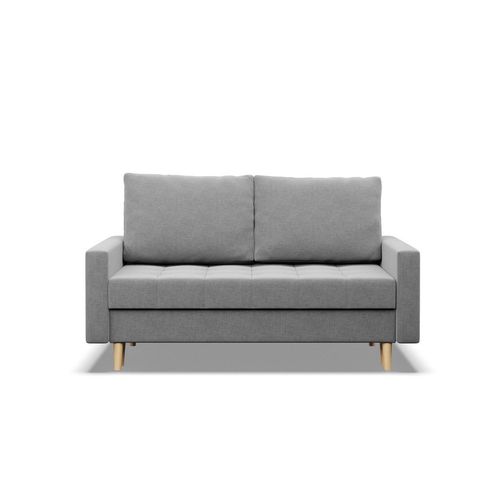 Sofa skandynawska, pikowana, NUBO, 152x92x92 cm, jasny szary | TYLETEGOTU na Arena.pl