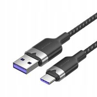 2 x Kabel USB-C Vention 1m 6A Szybkie Ładowanie 100W DO Telefonu Czarny