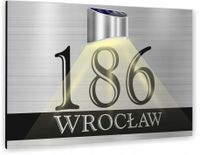 Tabliczka adresowa Tablica numer posesji 40x30 lampka solarna LED